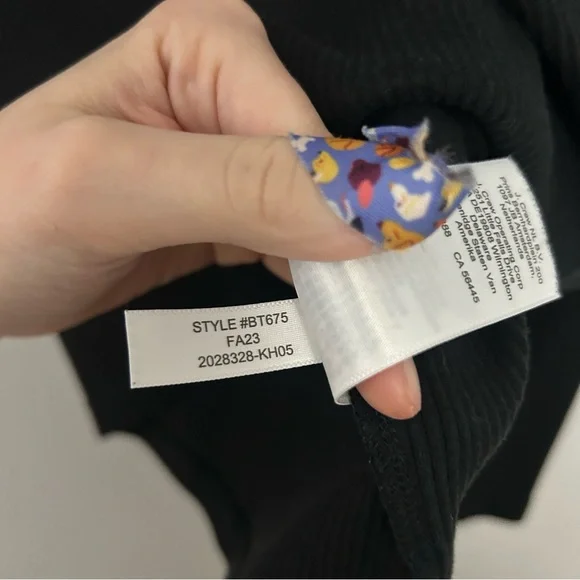 J.Crew Black Vintage Ribbed Turtleneck with Gold Buttons - Picture 7 of 7